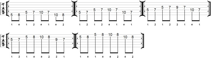 Pentatonic Scale I and II Exercise 14