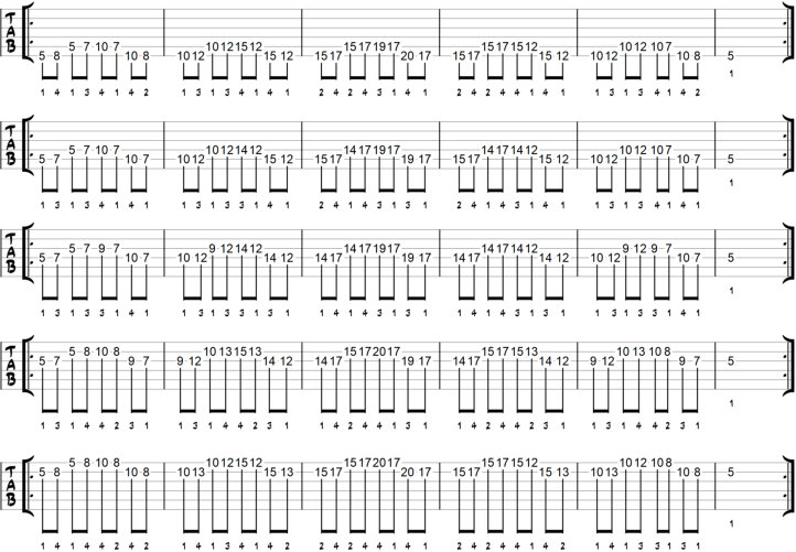 Pentatonic Scale I to V Exercise 39