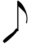 An eighth note