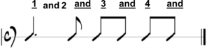 A dotted quarter note