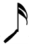 A sixteenth note